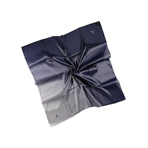 Mim Eşarp Mısırlı Eşarpları Degrade Kristal Sport Bulut Desenli Polyester Eşarp Lacivert - Gümüş