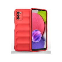 Galaxy A03s Kılıf Optimum Silikon - Kırmızı
