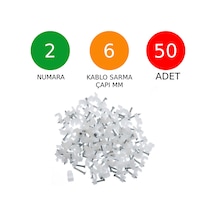 Tek-iş Beton Çivili Kablo Tutucu Kroşe No: 2 - 6 Mm 50 Adet