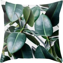 Sones Tropikal Bitkiler Yastık Kılıfı Polyester Dekoratif Yastık Kılıfları Yeşil Yapraklar Yastık Kılıfı Kare 45cm X45cm 27