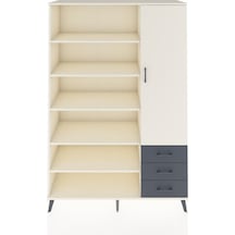 Hyperion Dolap 9 Raflı 3 Çekmeceli Tek Kapaklı 132x44x195 Aytaşı-aytaşı/antrasit Aytası/antrasıt
