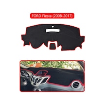 Ford Fiesta 2008-2017 Torpido Koruma Halısı Kırmızı Kenar