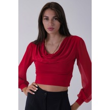 Feminist Kırmızı Uzun Kol Degaje Yaka Bluz 4202512.08 Kırmızı Feminist Kırmızı Uzun Kol Degaje Yaka Bluz 4202512.08 Kırmızı