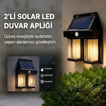 2& 39 Li Solar Güneş Enerjili Led Duvar Apliği, Hareket Sensörlü, Şarjlı, Kablosuz Dış Mekân Bahçe Ve Kapı Lambası Bx40