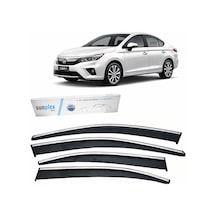 Sunplex Honda City 2019- Krom Cam Rüzgarlığı 4 Parça
