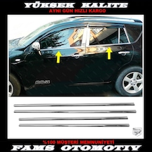 Toyota Uyumlu Rav4 Krom Cam Çıtası 4 Prç P.Çelik 2005-2012 Arası