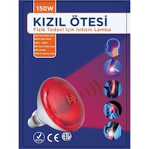 150w Kızılötesi İnfrared Isıtıcılı Fizik Tedavi Lambası Kırmızı Işık E27 Kalın Duy