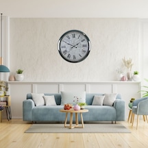 Krom Imperium 52 Cm Metal Dünya Haritası Duvar Saati 11
