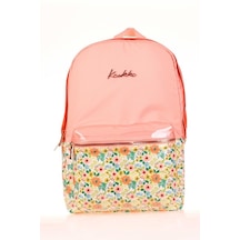 Kaukko Soft Floral Sırt Çantası Salmon K1734
