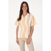 U.s. Polo Assn. Kadın Camel Gömlek Kısa Kollu 50305878-vr015 CAMEL