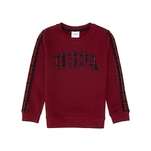 U.S. Polo Assn. Erkek Çocuk Bordo Bisiklet Yaka Sweatshirt 50316537-VR014