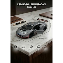 Gri Lamborghini Huracan 1/36 Ölçek Metal Çek Bırak Model Araba Çok Renkli