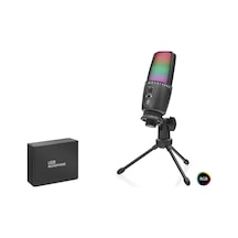 Hadron Me31 Gaming Rgb Tripod Mikrofon Dokunmatik Mute Gain Kontrollü Type-c - Siyah