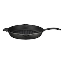 Döküm Yuvarlak Izgara Tava, Metal Kulplu, Konkav Taban, 28 Cm Genel