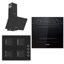 Bosch - Ferre HBF512BB1T - SS205 - D086 Siyah Ankastre Set