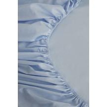 Karaca Home Basic %100 Pamuk Tek Kişilik Lastikli Çarşaf Mavi