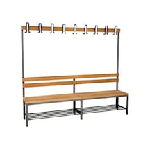 Ayakkabılıklı 6 Ayaklı Tek Taraflı Bank, 9 Kanca, 200x43x170 Cm, Spor Bankı