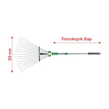Eltu R4C02 Tırmık Metal Teleskopik Saplı Çim Tırmığı