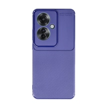 Uryport Oppo Reno 11f Kılıf Auto Focus Karbon Kapak - Lacivert