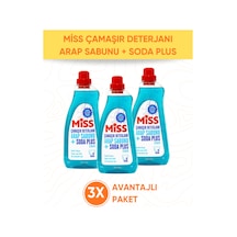 Miss Çamaşır Deterjanı Arap Sabunu Etkili 3 Adet 1500 Ml Avantaj Paketi