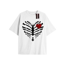 Tarzsokak Kiraz Baskılı Oversize Kalıp Unisex T-shirt Yeşil