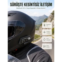 Bluetooth 5.0 Motosiklet Kask Kulaklık Eller Serbest Ve Müzik Özellikli Yeni Nesil