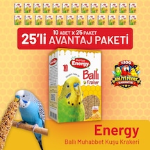 Ballı Muhabbet Kuşu Krakeri 10'lu- 25 Adet 10 Adet
