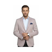Plus Scorpion Erkek Blazer Ceket Slim Fit, Tek Düğme, Şık Davet Ve İş Kombin Ceketi Bordo
