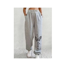Tarzsokak Unisex Trend Yüksek Bel Şeritli Eşofman Altı Gri