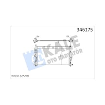 Kale 346175 Motor Su Radyatörü - Opel Insignia 2008- 1.8 Manuel Şanz. 1300292 - 13241726