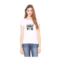 Lucifer Only You Lucifer & Chloe Baskılı Beyaz Kadın Tshirt