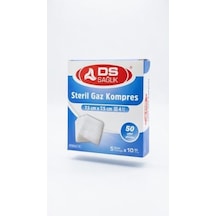 Ds Sağlık Steril Gaz Kompres, 7.5 X 7.5 Cm, 4 Katlı, 50 Adet Antrasit