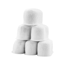 Metabagua Bwf100 Makinelerine Uyumlu 6'lı Paket Kömür Filtreleri, Espresso Makinesi Su Filtresi Değişimleri Xa9gje Beyaz