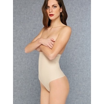 Doreanse Ten Kadın Pamuklu Yüksek Bel String Body Korse 5915 Ten
