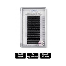 Misyul 0.07d Dramatik Kıvrım 12 Mm Soft Eyelash Doğal İpek Kirpik 16'lı