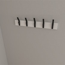 Hepsi3boyutlu Modern Duvar & Kapı Kanca Askılık - 5 Adet Siyah Kanca Askılık - Model No : 3 Siyah