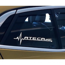 Seat Ateca Yan Cam Sticker Oto Kapı Çıkartma 20Cmx7Cm