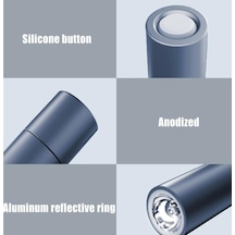 Gri Xiaomi Youpin Chao Led El Feneri Ultra Parlak Torch Şarj Edilebilir Kamp Işık Uzun Pil 3 Anahtar Modu Su Geçirmez Mini Gri