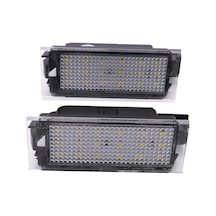 Monyee Renault Twingo Iı/clio Iıı/megane Iı-ııı 2 Adet Led Plaka Lambası, 6000-6500k Beyaz Işık, 24 Led, 12-30v, 50.000+ Saat Ömür, Plug&play Siyah Abs