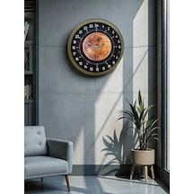 Zentime 40 Cm Eskitme Metal 24 Saat Göstergeli Özel Tasarım Duvar Saati Çok Renkli