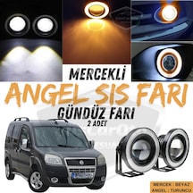 Fiat Doblo D2 2005-2010 Uyumlu Üniversal Mercekli Angel Sis Farı Metal Su Geçirmez 76 Mm Tur Halkalı Gündüz Farı Sis Farı 56207103