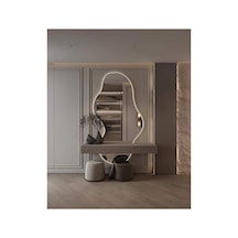 Mars Boy Aynası Ledli, Asimetrik Ayna, Boy Aynası, Ledli Ayna, Duvar Aynası, Günışığı Led 160 X 60 Gümüş