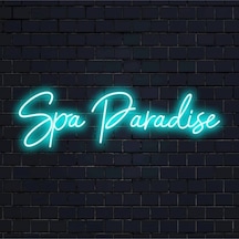 Spa Paradise Yazılı Neon Tabela Turkuaz