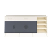 Arges Konsol 5 Raflı 2 Çekmeceli 3 Kapaklı 176x30x83 Aytaşı-antrasit/aytaşı Antrasit/aytaşı
