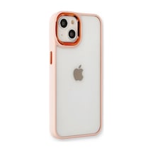 Apple Uyumlu iPhone 14 Plus Uyumlu Kılıf Dora Kapak - Pudra