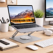 Şok Soğutma Profesyonel Dizüstü Bilgisayar Notebook Soğutucu Laptop Stand Oyuncu Laptoplarına Özel Tek Büyük Fanı İle Hızlı Soğutma 1 Type-c Giriş 360 Derece Döner K8