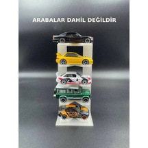 1:64 Ölçek Araç Sergileme Standı - 5 Araçlık - Natural