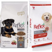 Reflex Biftekli Pirinçli Yavru Köpek Maması + Kuzu Etli Pirinçli Yavru Köpek Maması 2 x 3 KG