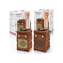 İbreli Radyo Retro Am Fm Sw Usb Type-c Sarjlı Bt Tf Usb Aux Speaker Fx-2502b Bx40