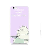Apple Uyumlu iPhone 6 Telefonumu Bırak Panda Desenli Silikon Kılıf